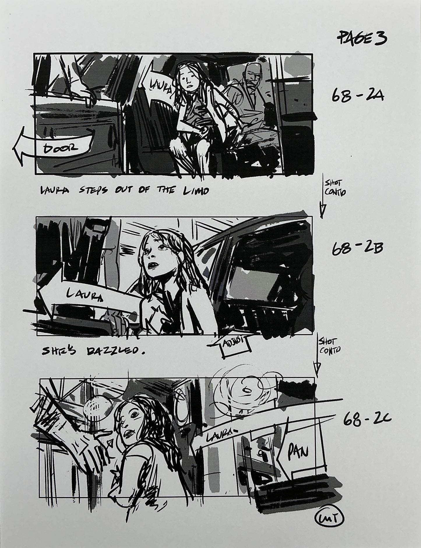 Storyboards Entering Casino Scene 68 Logan (2017) Memorabilia Y'allywood Props 3