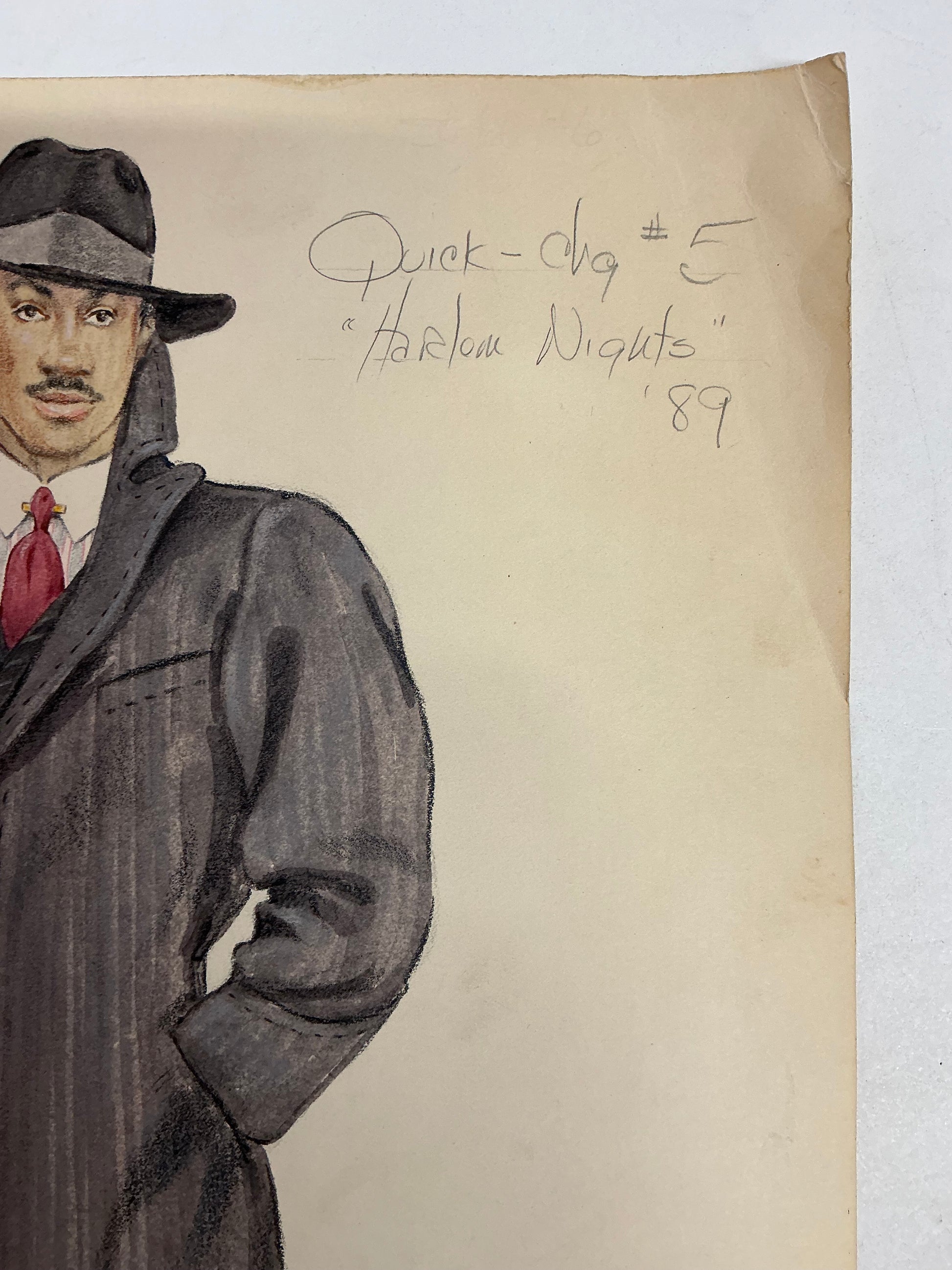 Haleen K. Holt Costume Sketch Eddie Murphy Harlem Nights (1989) Memorabilia Y'allywood Props