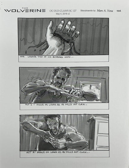 Storyboards Old Claws Scene 127 Logan (2017) Memorabilia Y'allywood Props 4