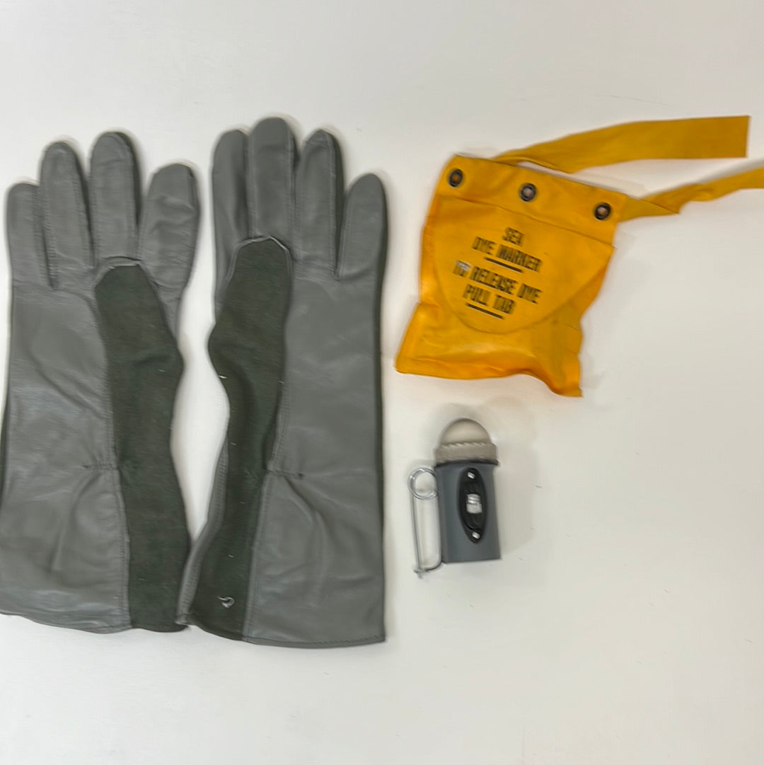 Dye Pack, Gloves and Beacon Light from Devotion Movie Prop Atlanta Brick Co   