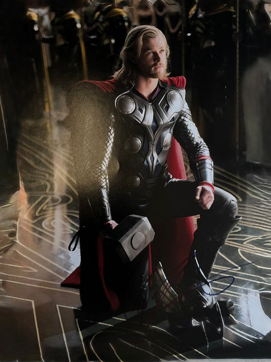 Chris Hemsworth as Thor Signed 18x12" Photo Movie Prop Y'allywood Props