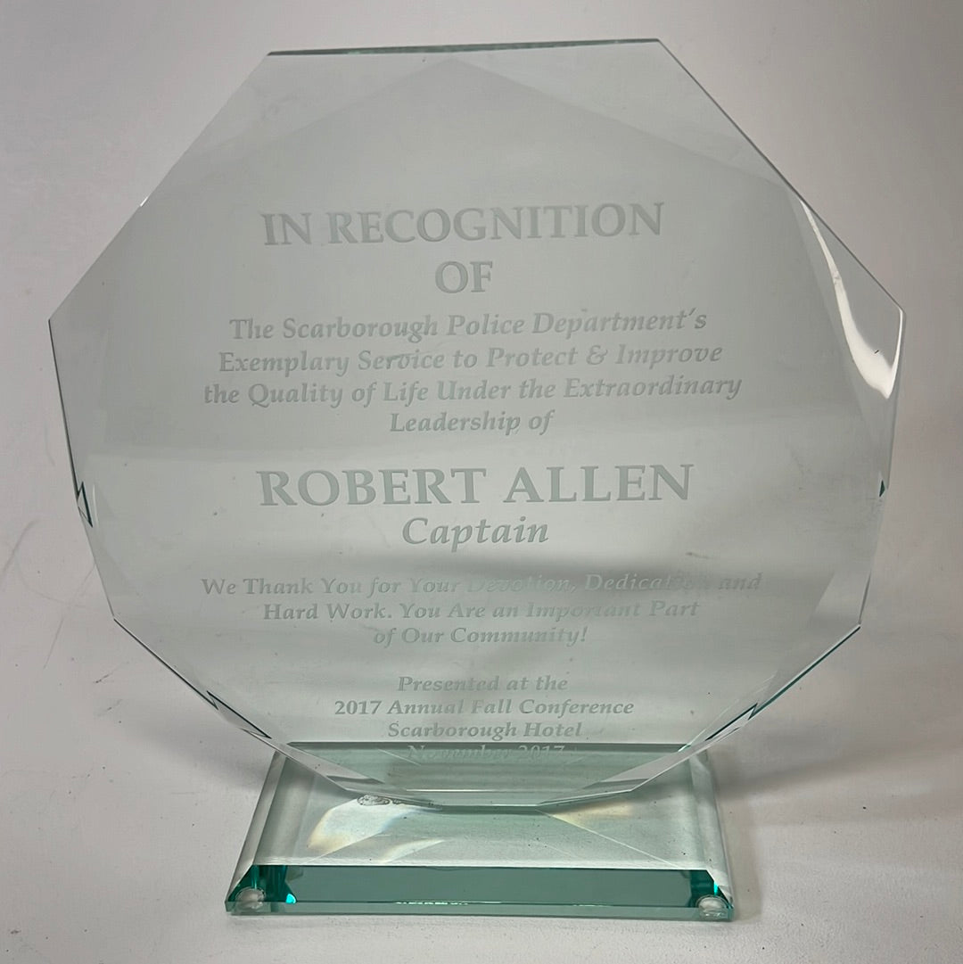 Capt. Robert Allen’s Award from Reptile Movie Prop Y'allywood Props   