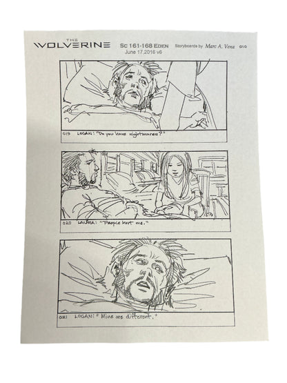 Storyboards Eden Scene 161-168 Logan (2017) Memorabilia Y'allywood Props Paper 23