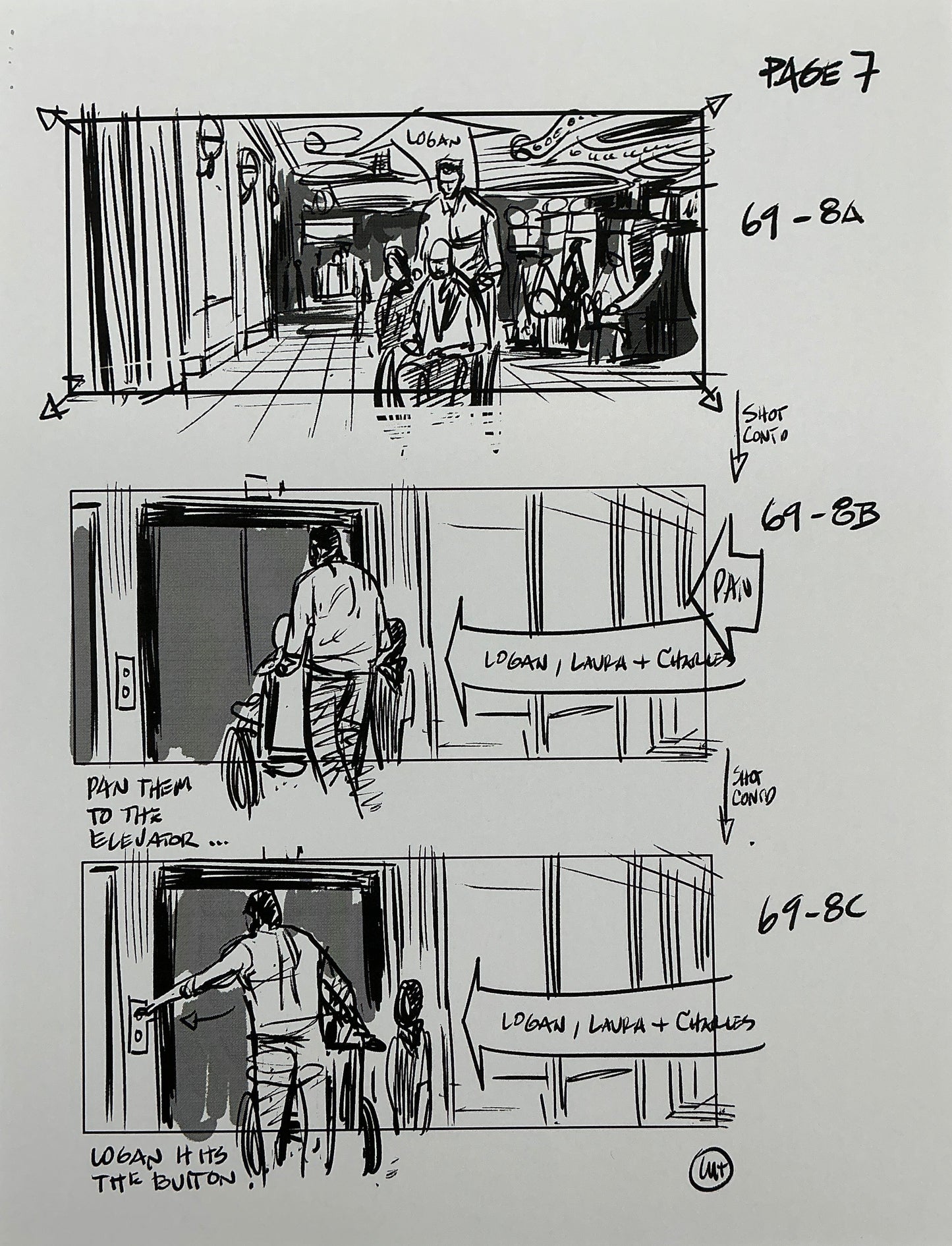 Storyboards Entering Casino Scene 68 Logan (2017) Memorabilia Y'allywood Props 7