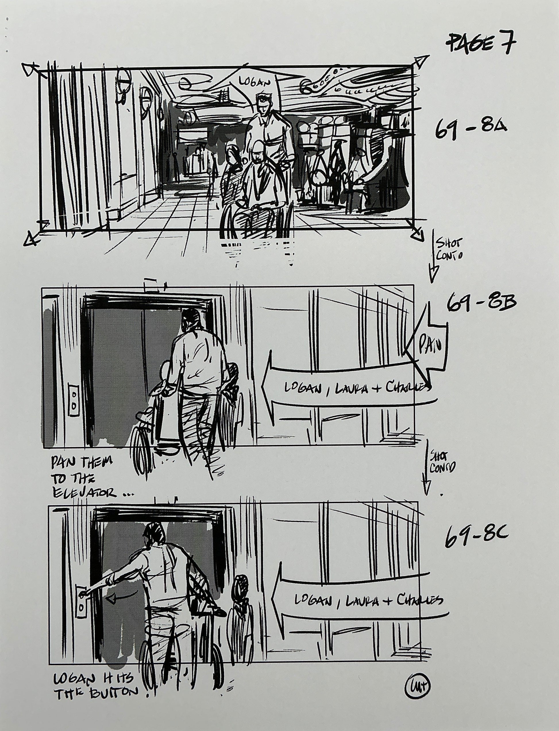 Storyboards Entering Casino Scene 68 Logan (2017) Memorabilia Y'allywood Props 7