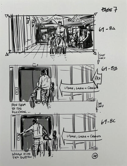 Storyboards Entering Casino Scene 68 Logan (2017) Memorabilia Y'allywood Props 7