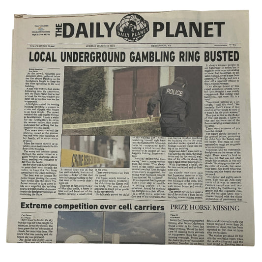 The Daily Planet Newspaper Superman & Lois (2021-2024) Wardrobe Y'allywood Props