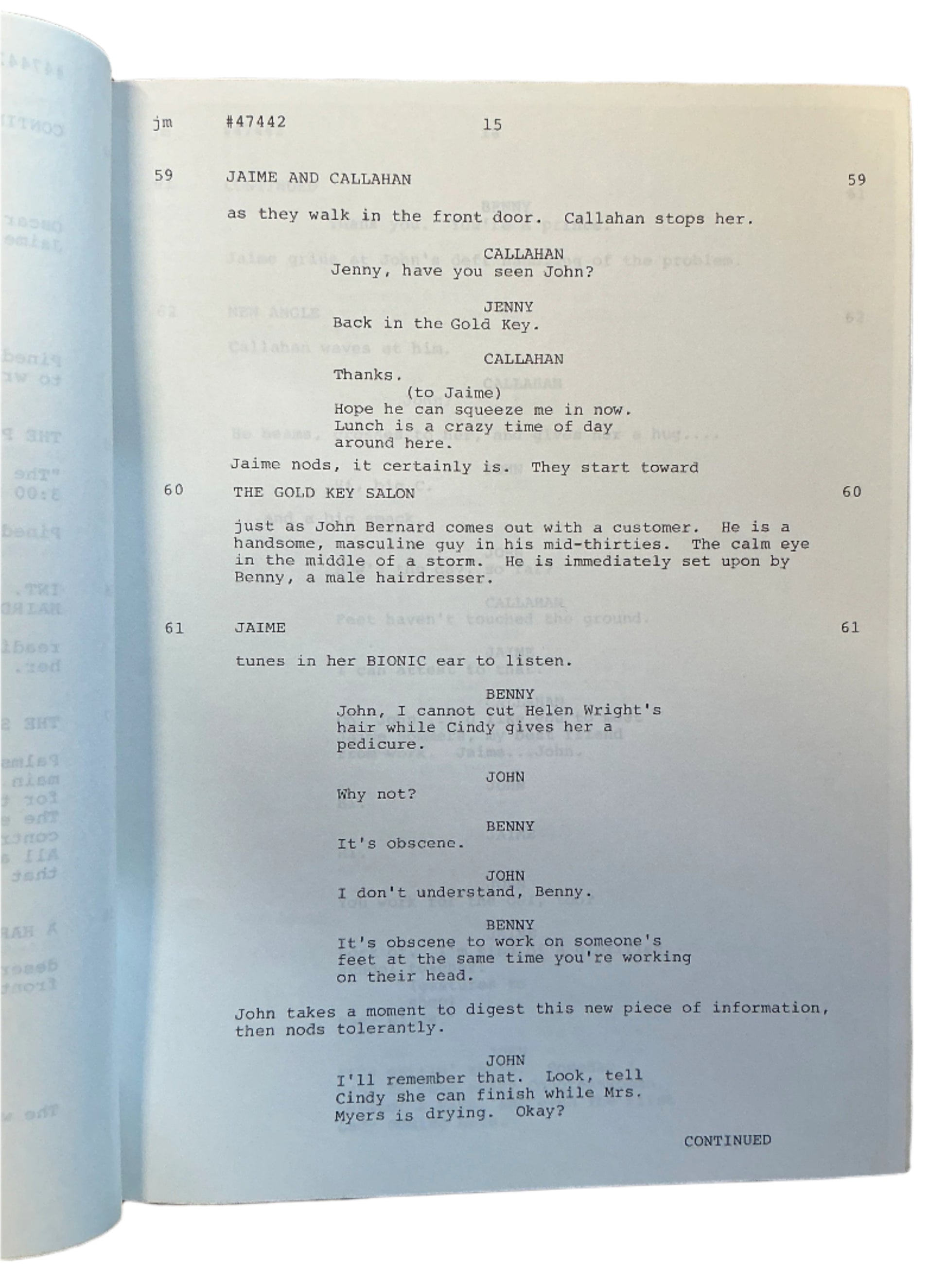Original Script S3E8 The Bionic Woman (1976-1978) Memorabilia Y'allywood Props