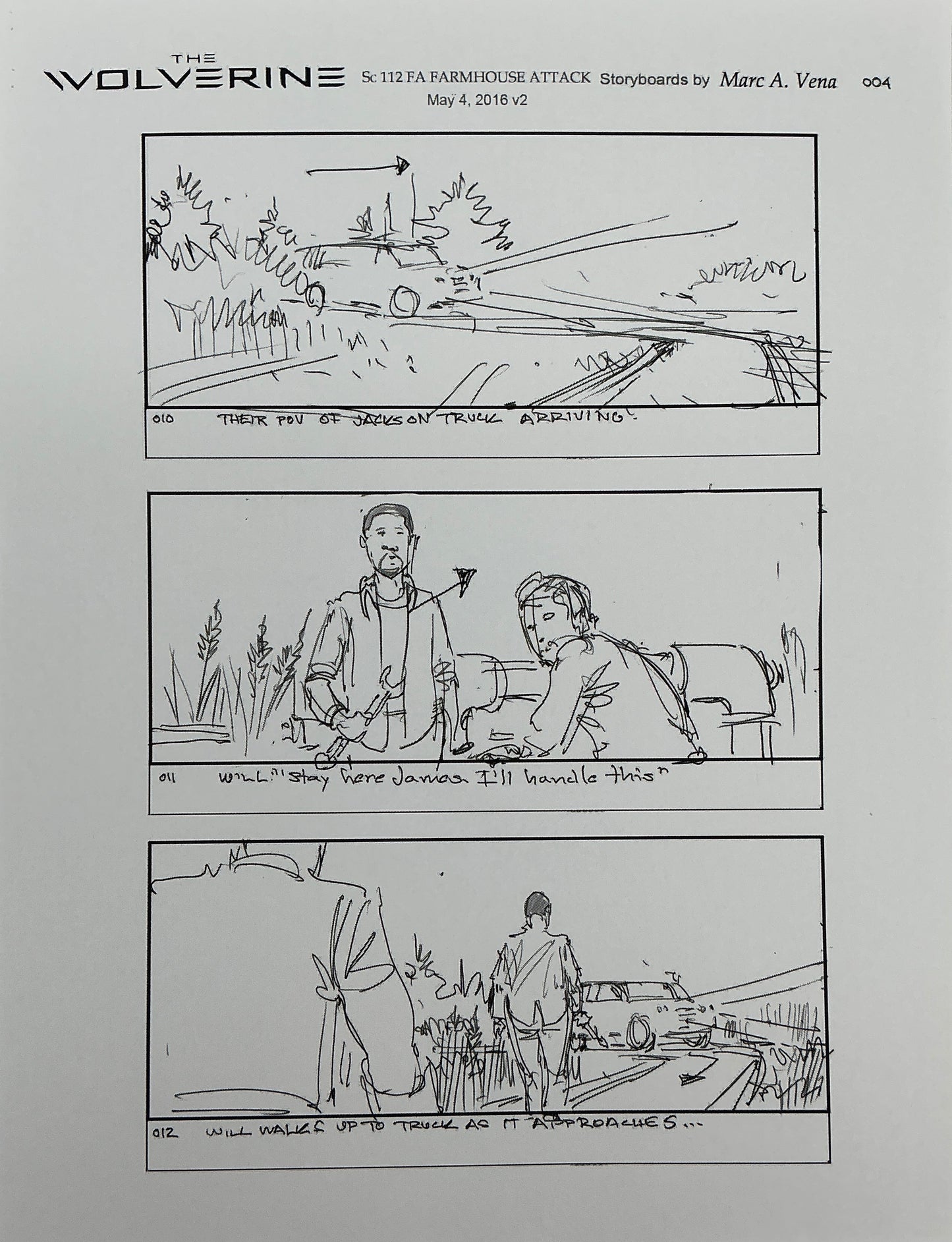 Storyboards Farmhouse Attack Scene 108 Logan (2017) Memorabilia Y'allywood Props 4