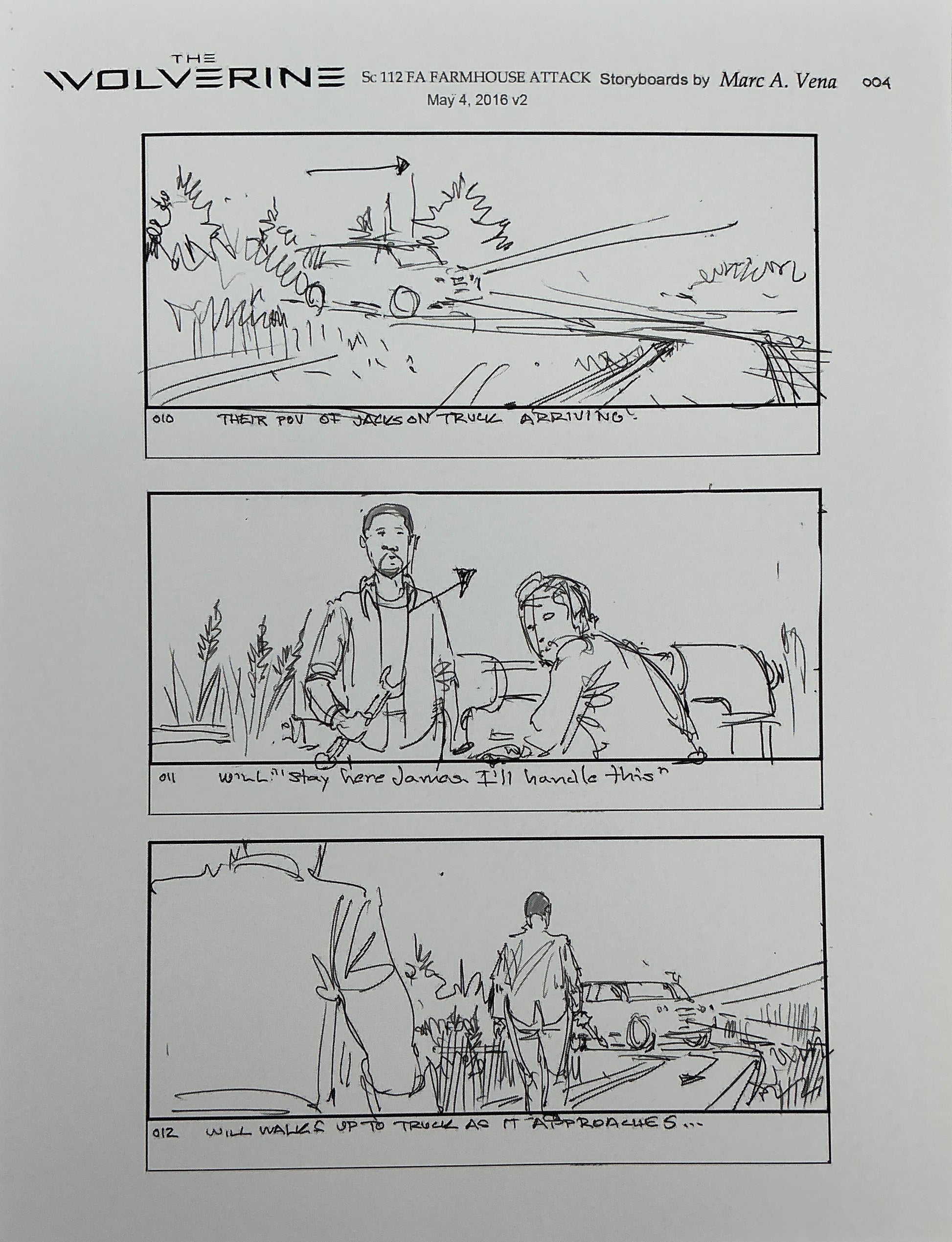 Storyboards Farmhouse Attack Scene 108 Logan (2017) Memorabilia Y'allywood Props 4