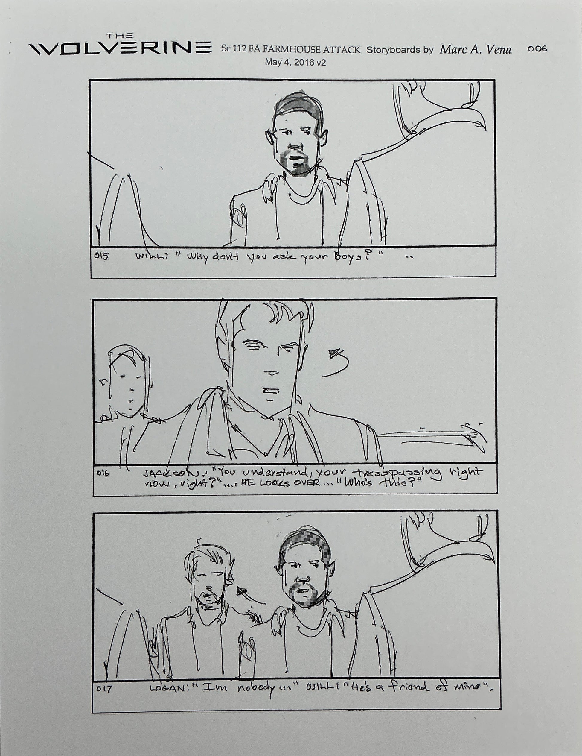 Storyboards Farmhouse Attack Scene 108 Logan (2017) Memorabilia Y'allywood Props 6