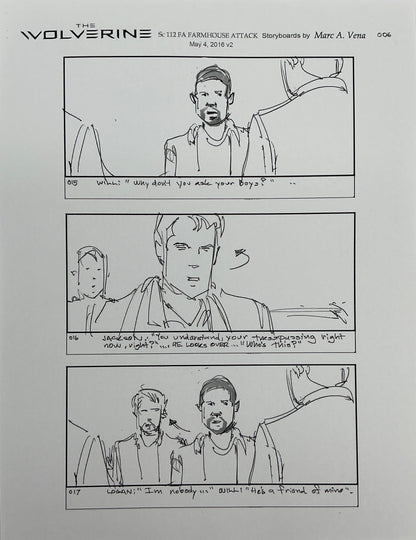 Storyboards Farmhouse Attack Scene 108 Logan (2017) Memorabilia Y'allywood Props 6