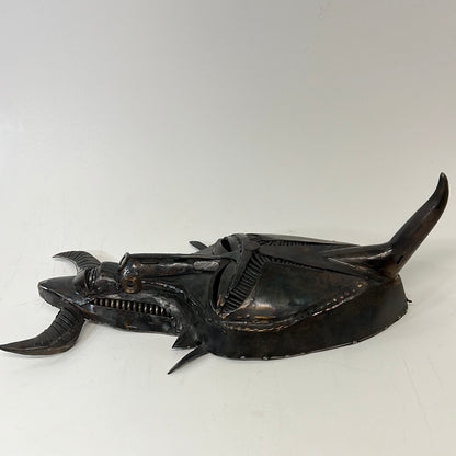 African Bronze Mask from T’Challas Quarters Black Panther Movie Prop Y'allywood Props   