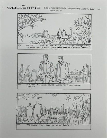 Storyboards Farmhouse Attack Scene 108 Logan (2017) Memorabilia Y'allywood Props 1