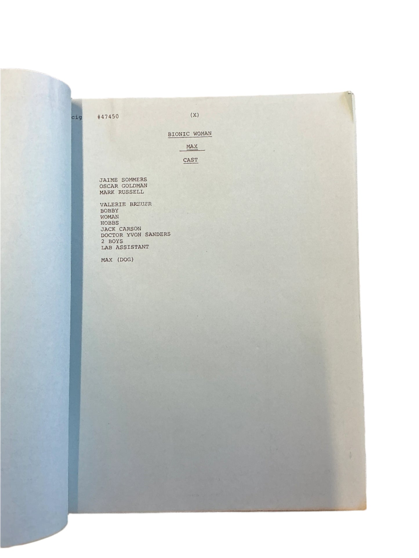 Original Script S3E10 The Bionic Woman (1976-1978) Memorabilia Y'allywood Props