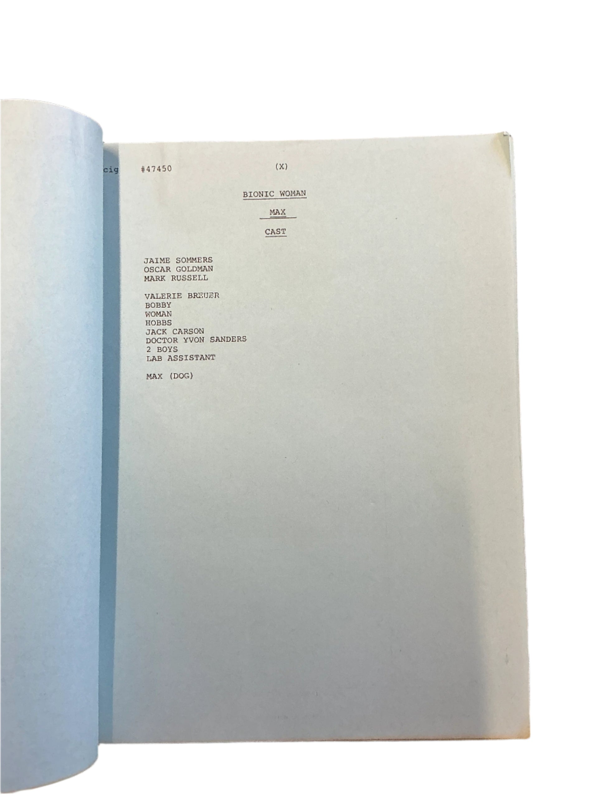 Original Script S3E10 The Bionic Woman (1976-1978) Memorabilia Y'allywood Props