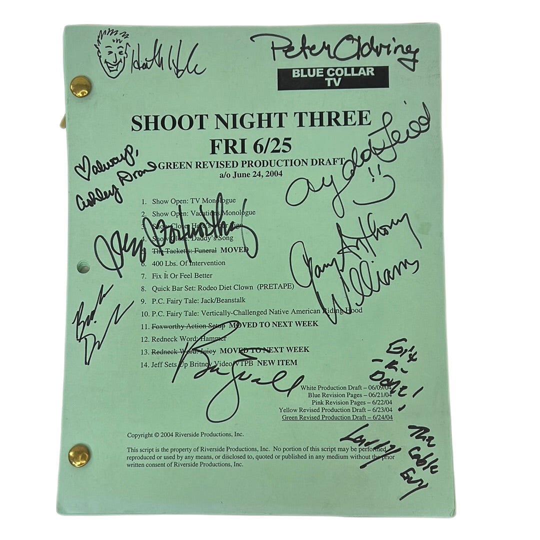 Blue Collar TV Cast AUTOGRAPHED Script Movie Prop Atlanta Brick Co   