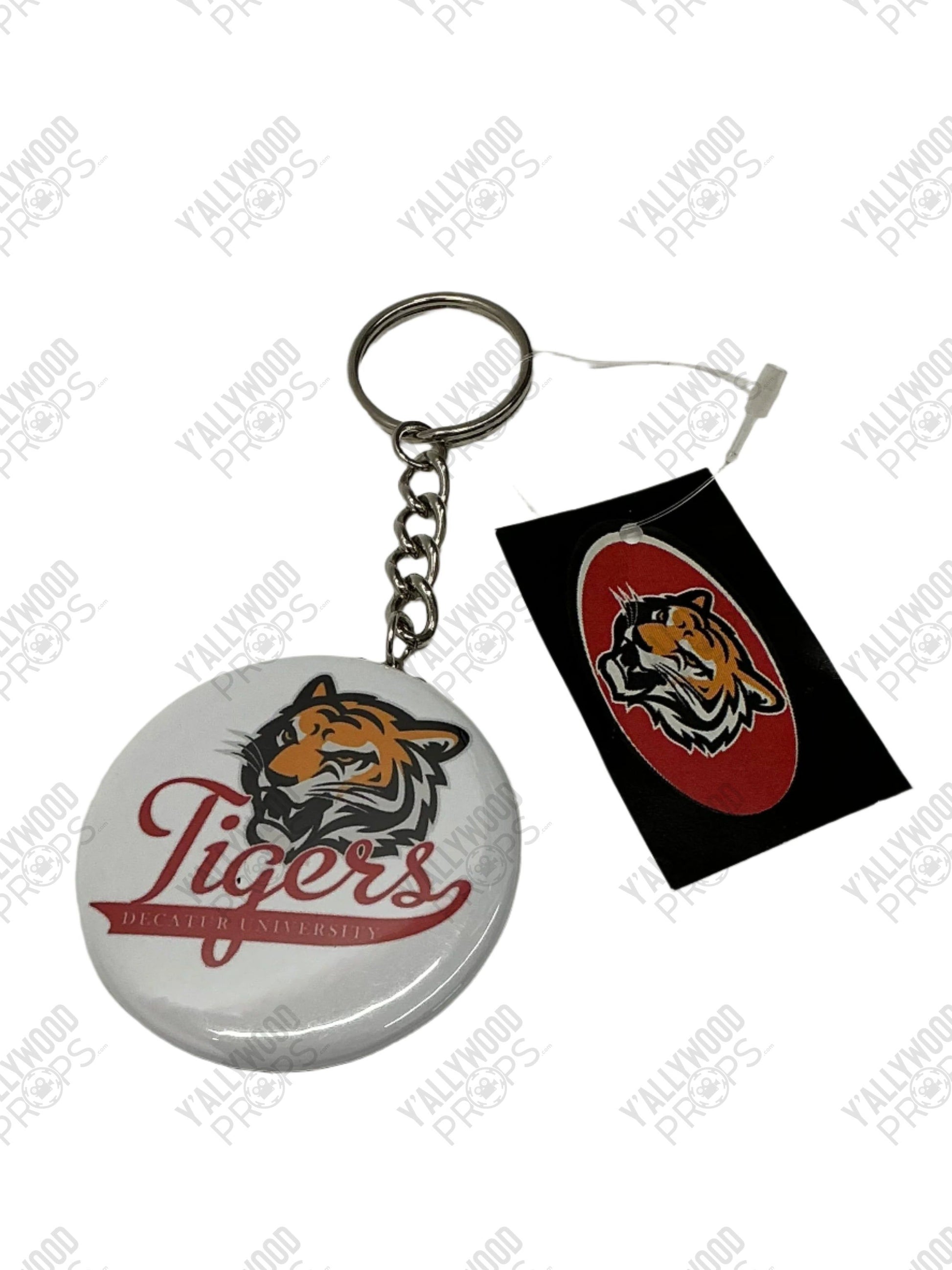 Decatur University Circle Keychains Life of the Party (2018) Movie Prop Y'allywood Props DU Tigers w/tag