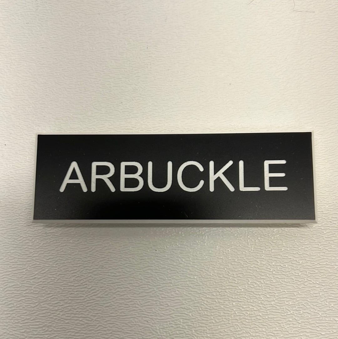 Arbuckle Nametag S1E12 Doom Patrol Movie Prop Atlanta Brick Co   