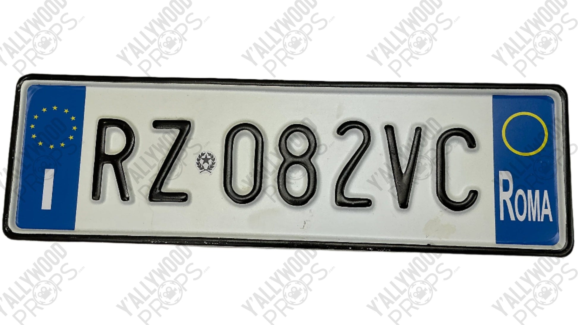 Rome License Plates Red Notice (2021) Movie Prop Y'allywood Props RZ082VC Back