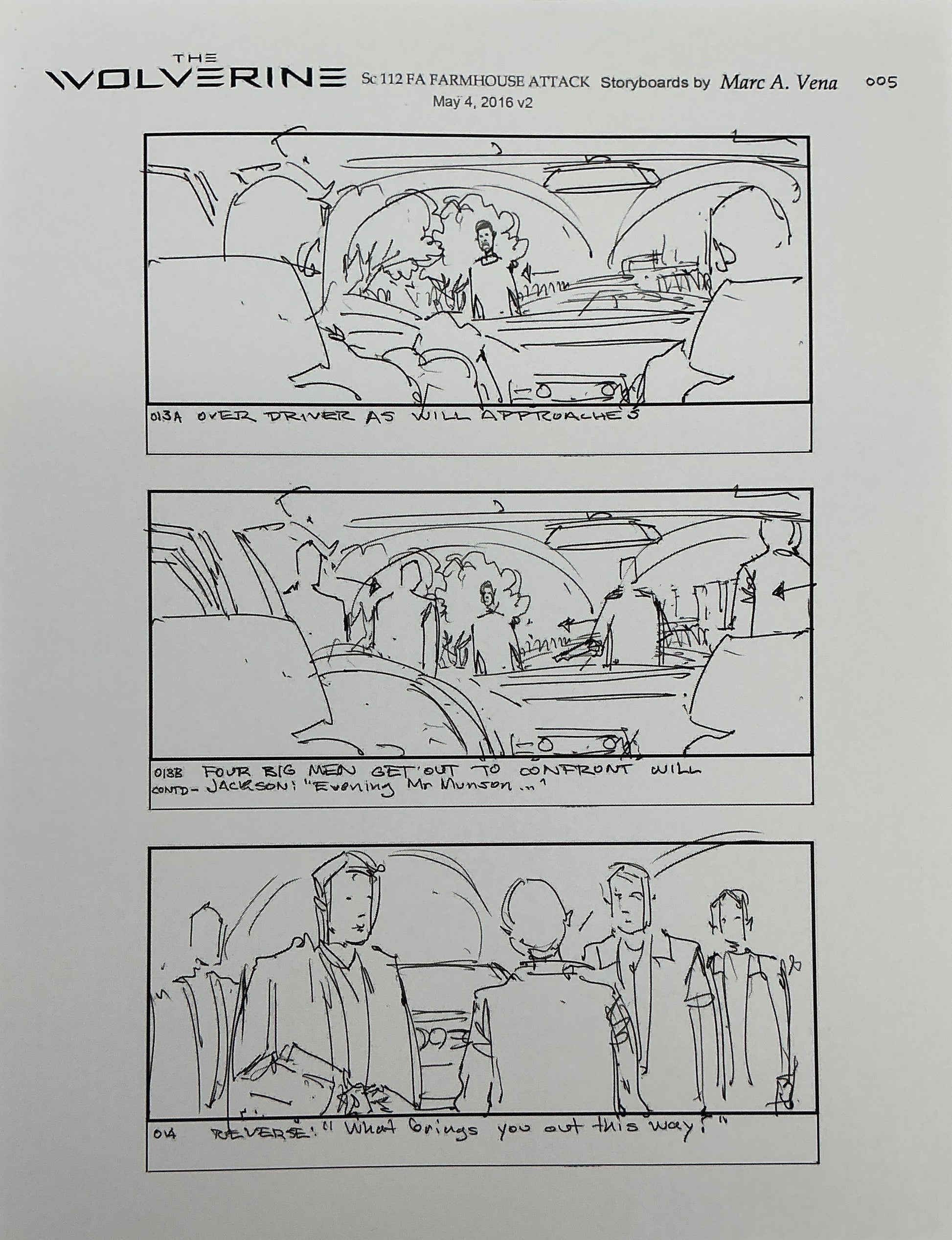 Storyboards Farmhouse Attack Scene 108 Logan (2017) Memorabilia Y'allywood Props 5