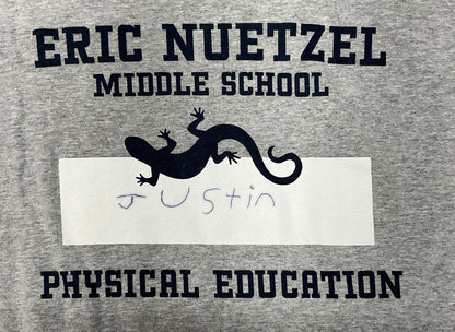 Middle School PE T-Shirts Me Apple TV Series (2024) Y'allywood Props YXL Justin