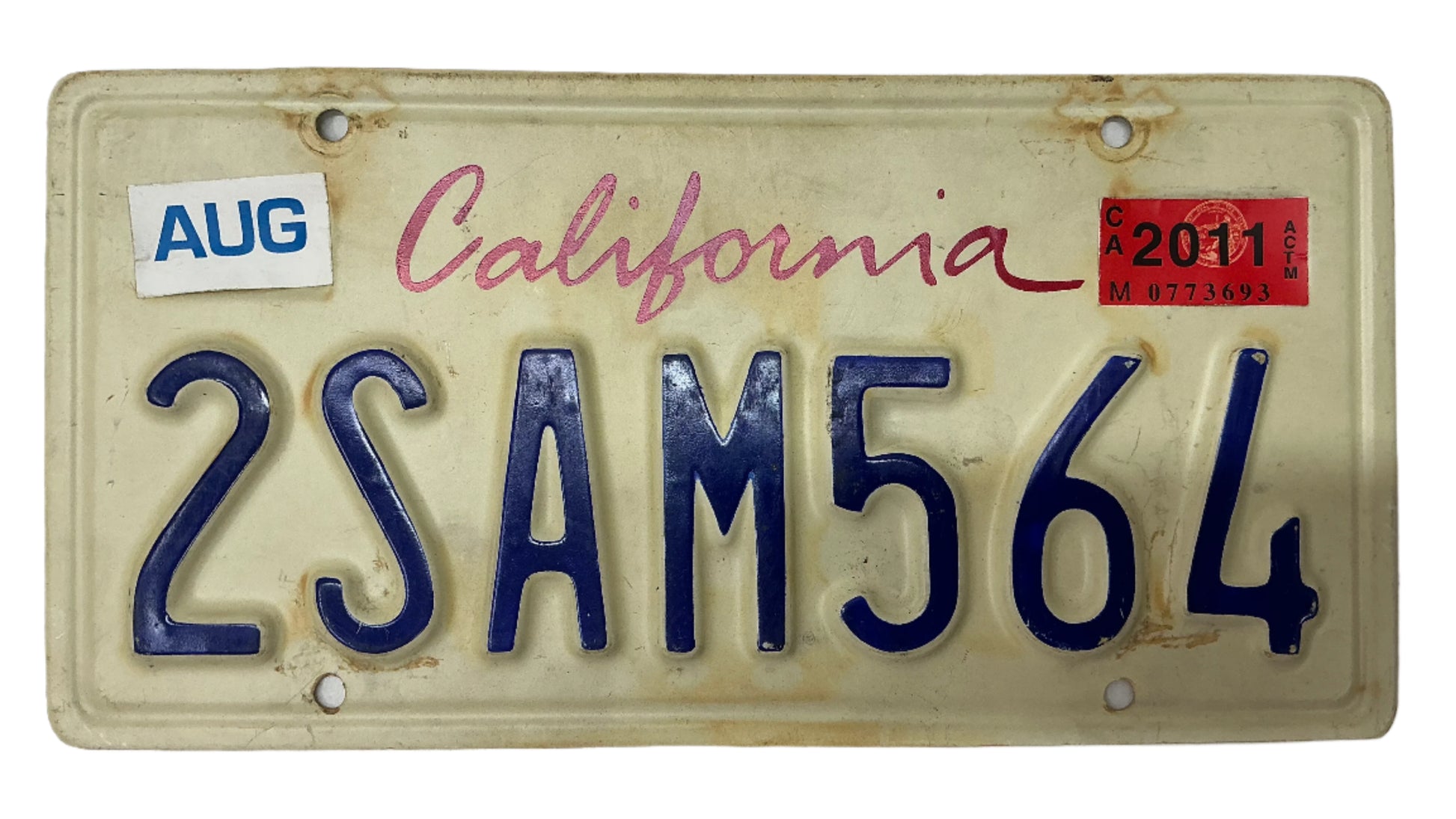 License Plates Franklin & Bash (TV Series 2011-2014) Y'allywood Props 2SAM564 w/tags Brett Caiman Silver Benz