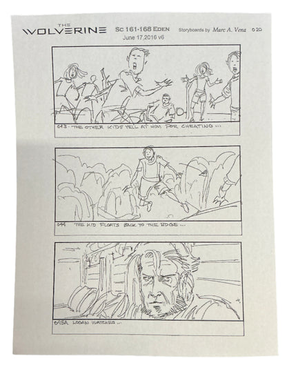 Storyboards Eden Scene 161-168 Logan (2017) Memorabilia Y'allywood Props Paper 12