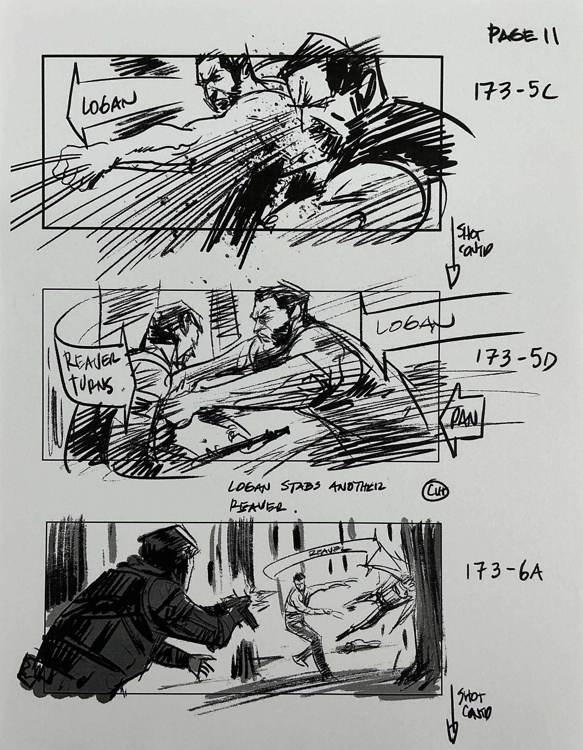 Storyboards Eden-Finale Scene 167 Logan (2017) Memorabilia Y'allywood Props 11