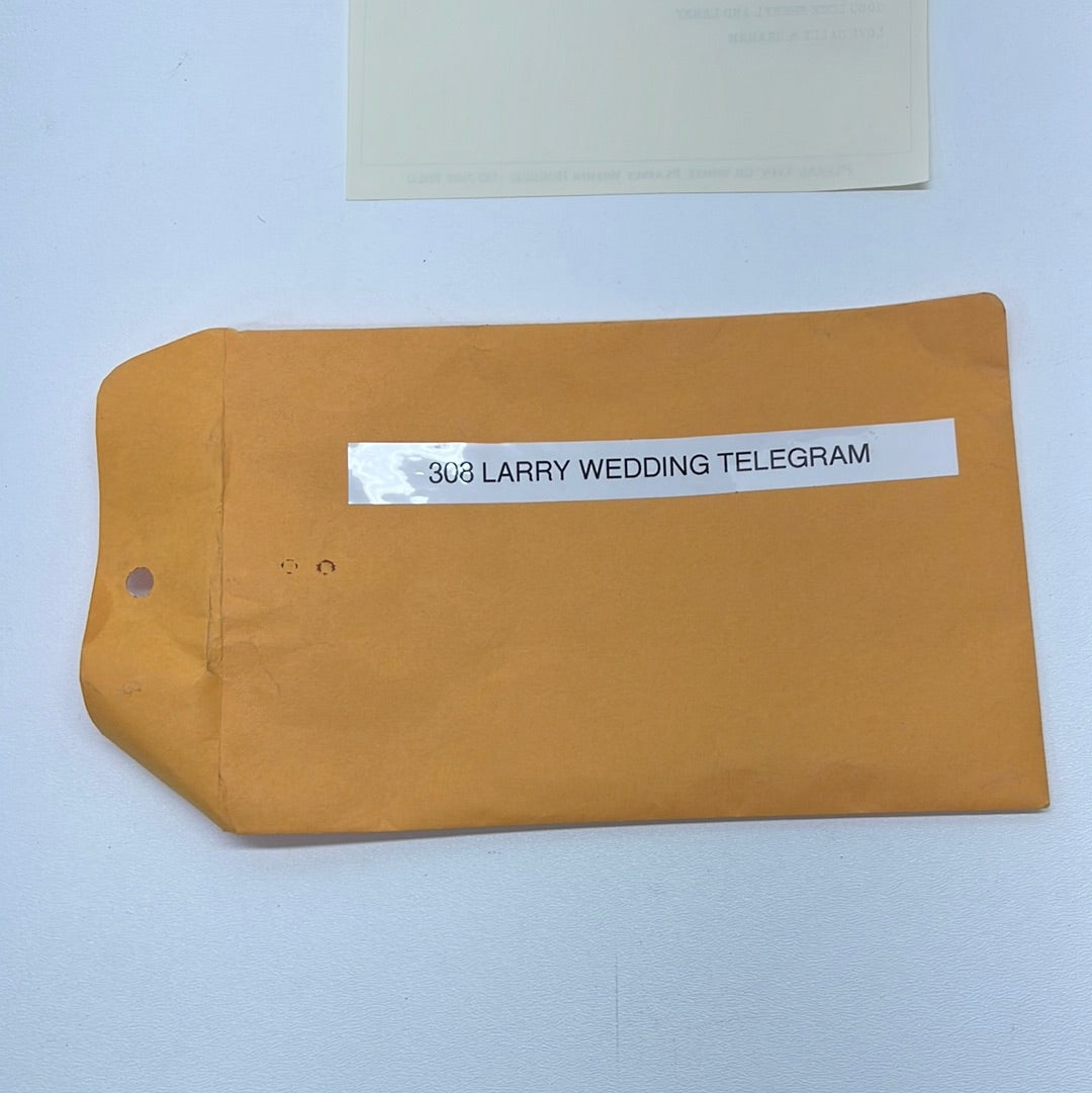 Larry’s Weddimg Telegram S3E8 Doom Patrol Movie Prop Atlanta Brick Co   