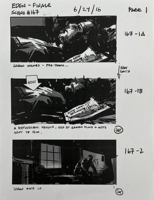 Storyboards Eden-Finale Scene 167 Logan (2017) Memorabilia Y'allywood Props 1