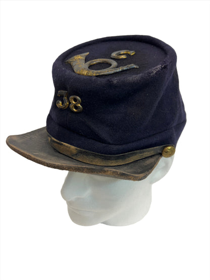 US Union Soldier Forage Cap Emancipation Movie Prop Y'allywood Props Large C & Infantry Insignia, 38 in front Used/worn  