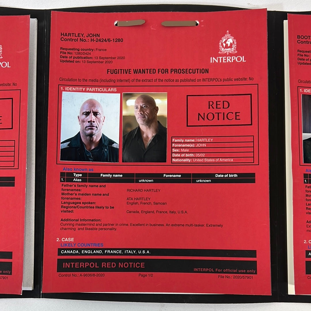 Interpol File Red Notice Movie Prop Atlanta Brick Co   