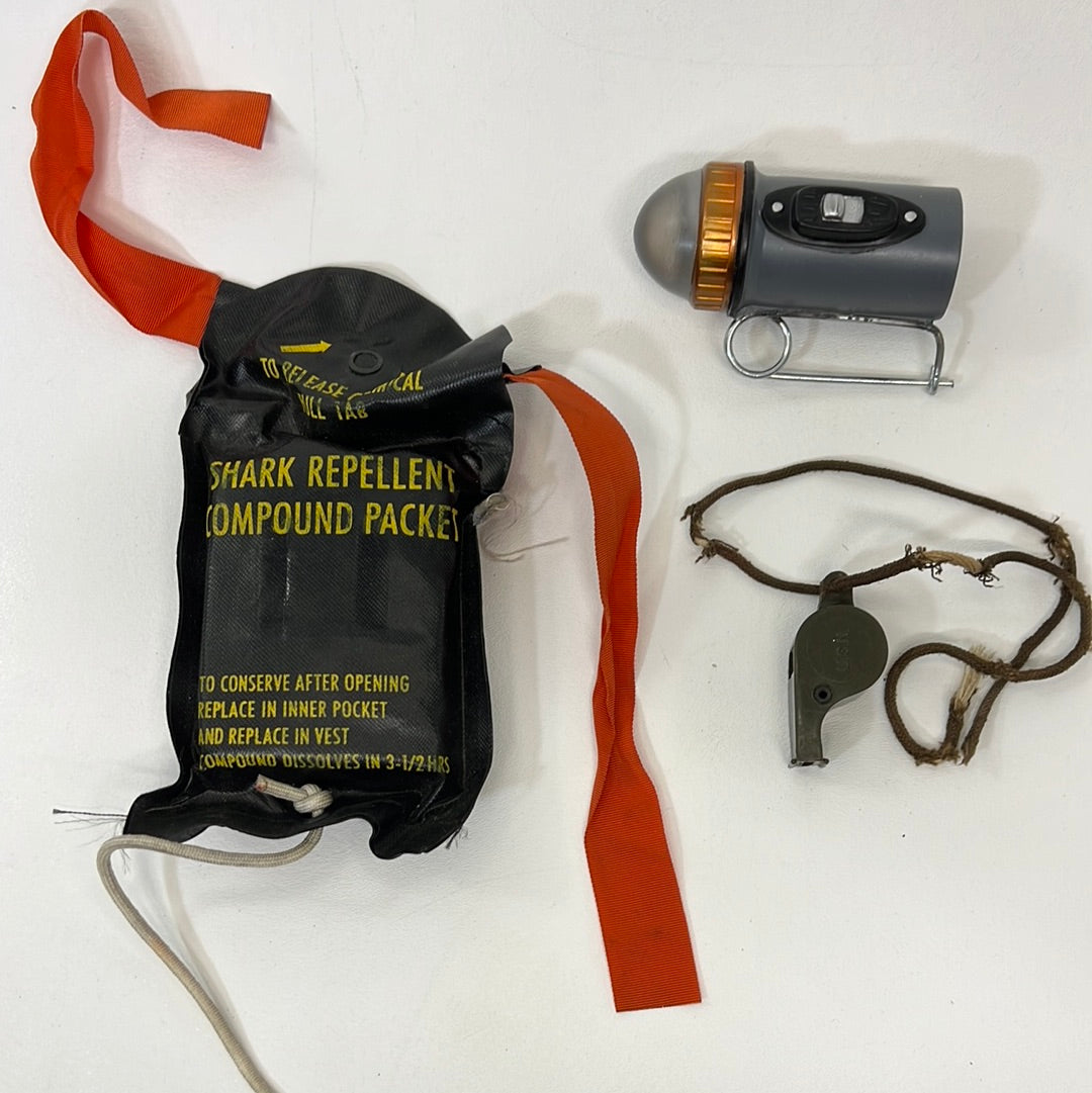 Shark Repellent, Whistle and Beacon Light from Devotion Movie Prop Atlanta Brick Co   