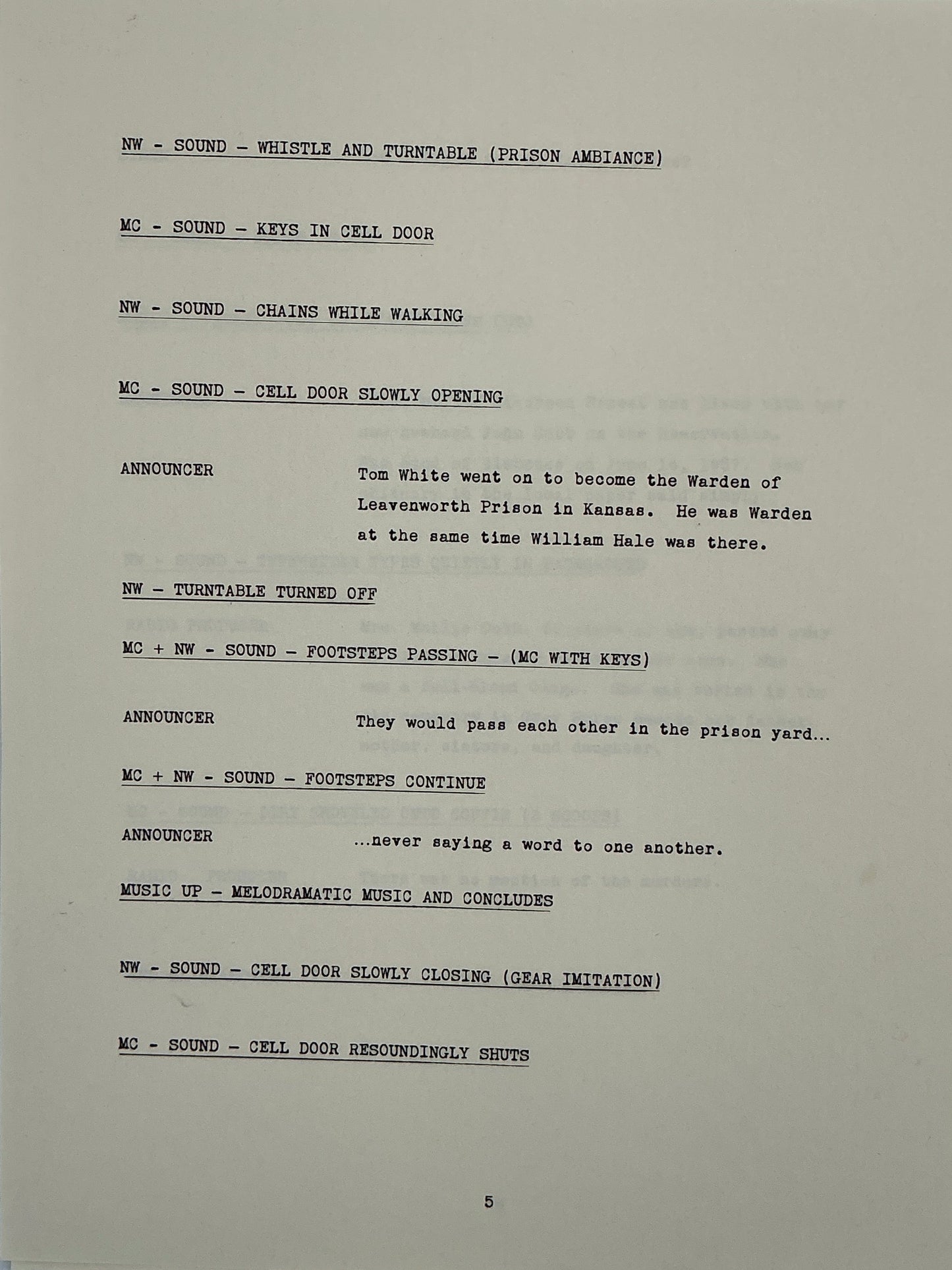 Radio Show Foley Artist's Script Killers of the Flower Moon (2023) Movie Props Y'allywood Props
