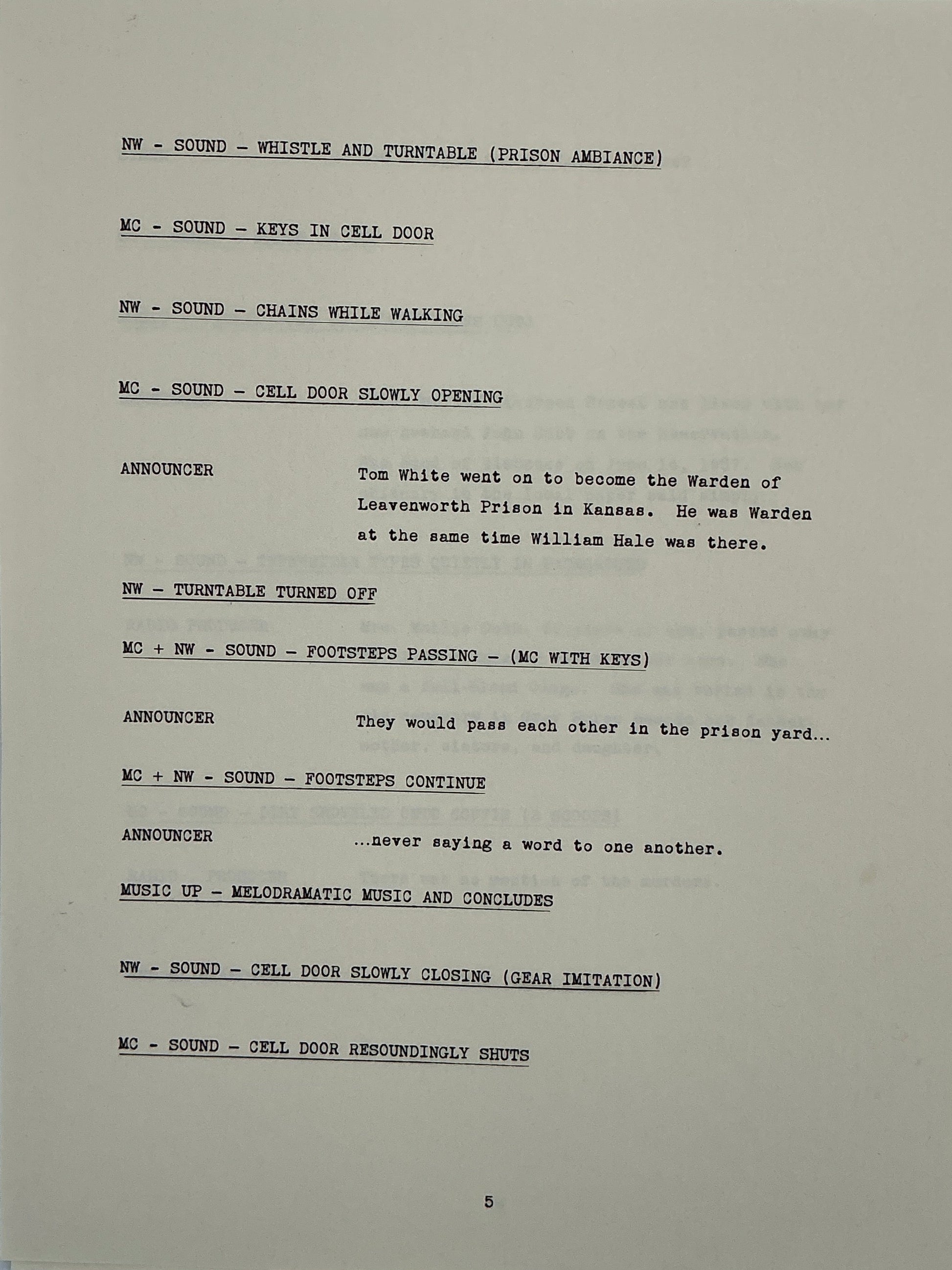 Radio Show Foley Artist's Script Killers of the Flower Moon (2023) Movie Props Y'allywood Props