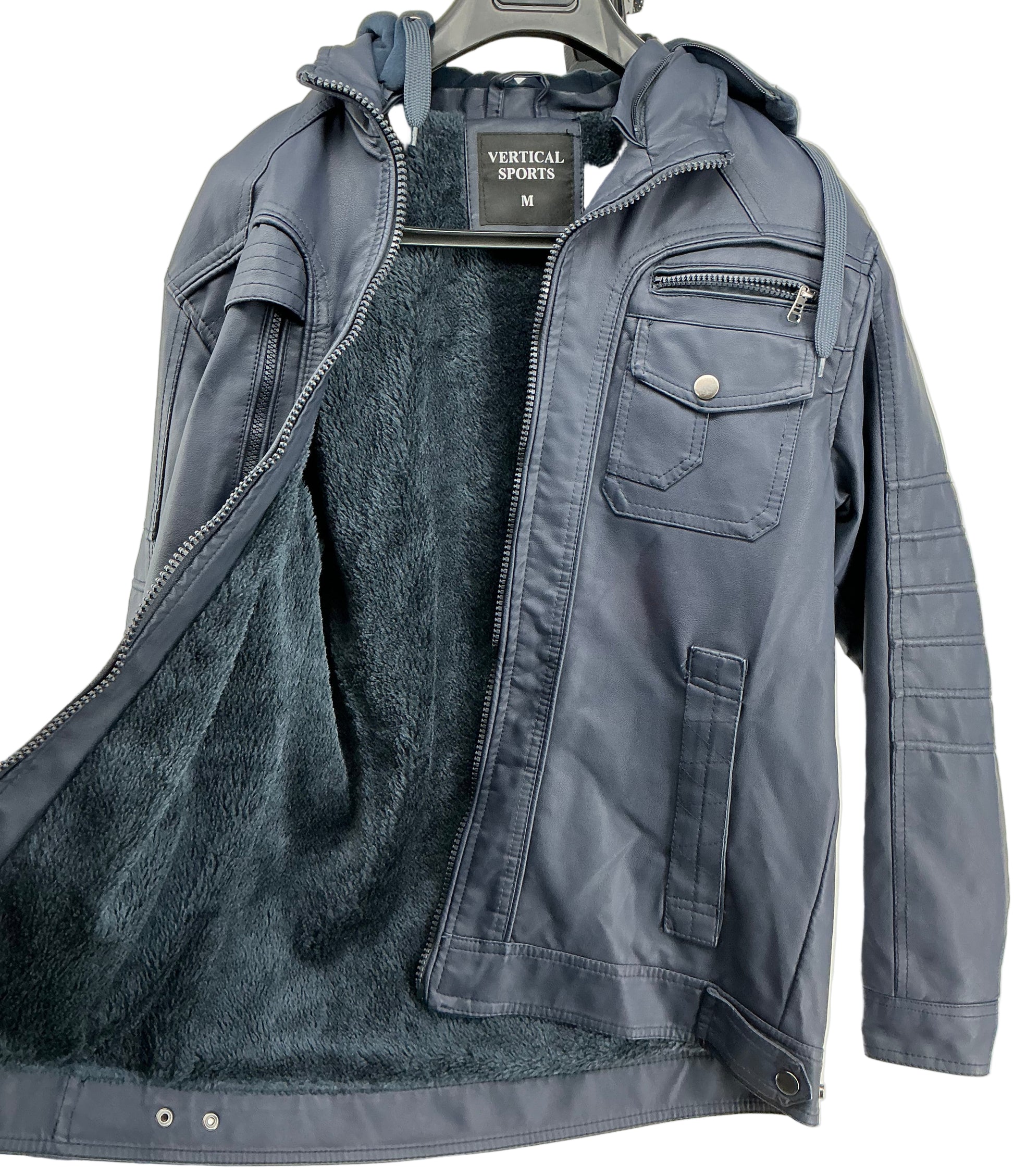 Vertical Sports Men's Faux Leather Jacket Unknown Film Wardrobe Wardrobe Y'allywood Props