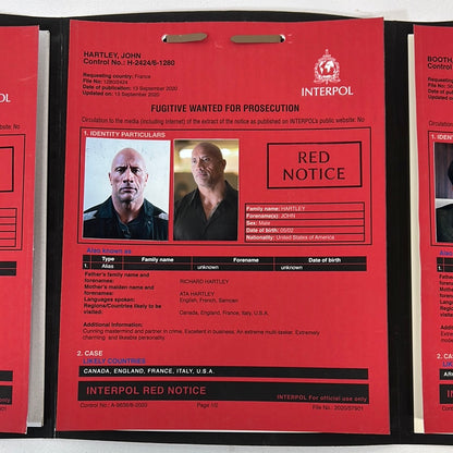 Interpol File Red Notice Movie Prop Atlanta Brick Co   