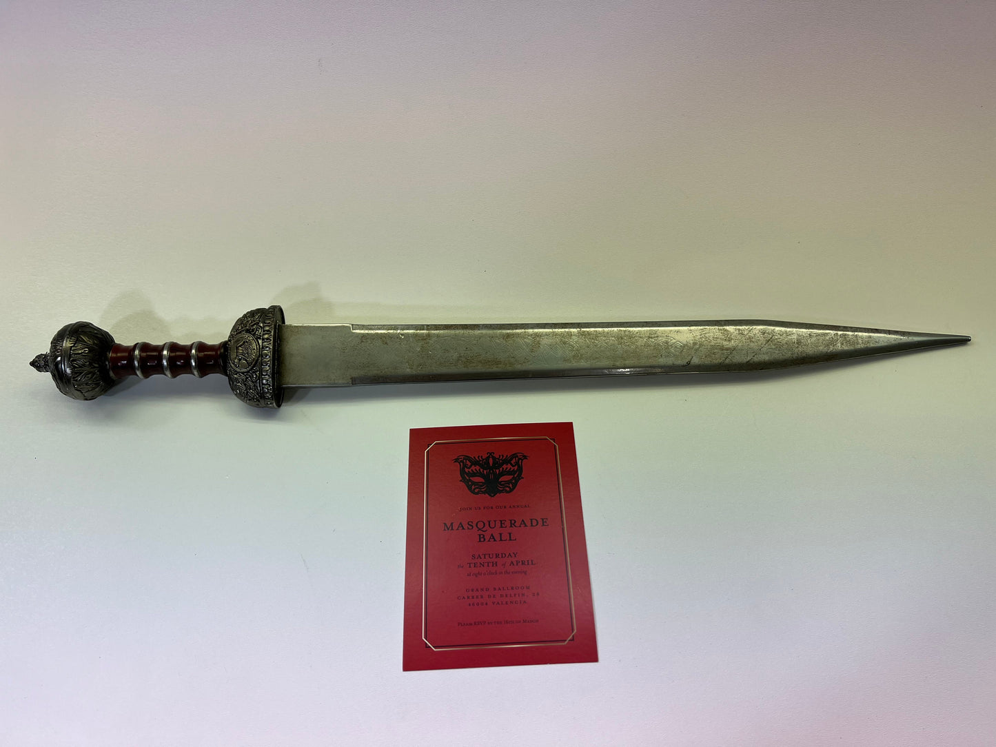 Spartan Prop Sword from Red Notice Fight Scene Movie Prop Y'allywood Props   