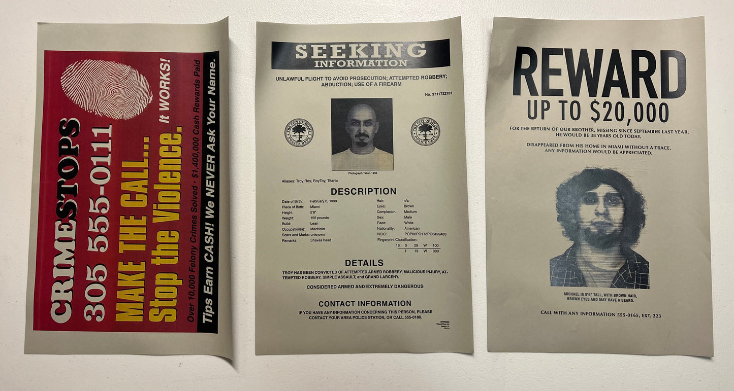 Wanted Posters Bad Boys For Life Movie Prop Y'allywood Props   