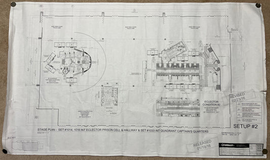 Set Blueprints Guardian’s of the Galaxy Vol. 2 Movie Prop Atlanta Brick Co   