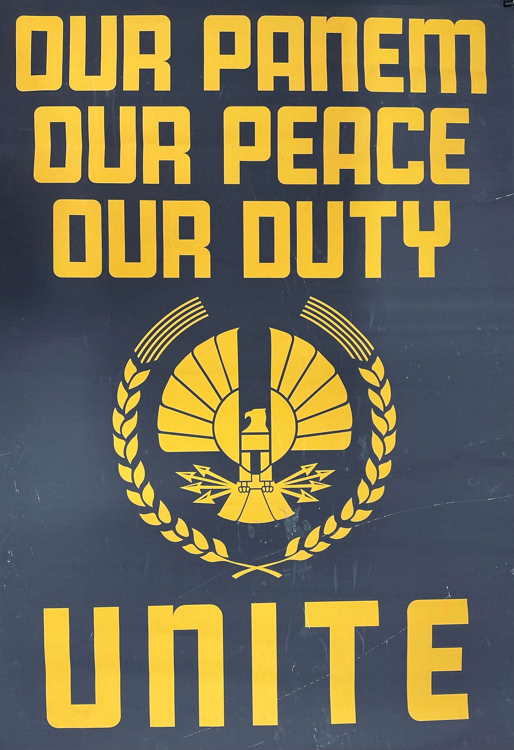 Small Panem Unite Poster The Hunger Games: Mockingjay Part 2 (2015) Movie Prop Y'allywood Props Poster B