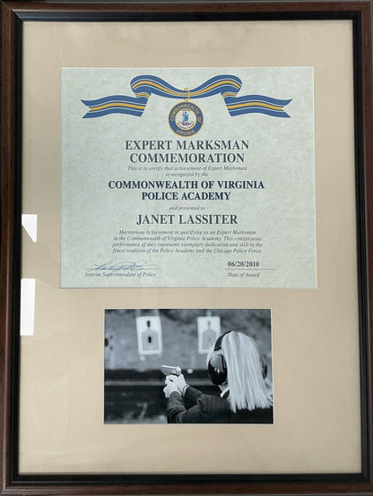 Janet Lassiter’s Expert Marksman Award Gemini Man (2019) Movie Prop Y'allywood Props