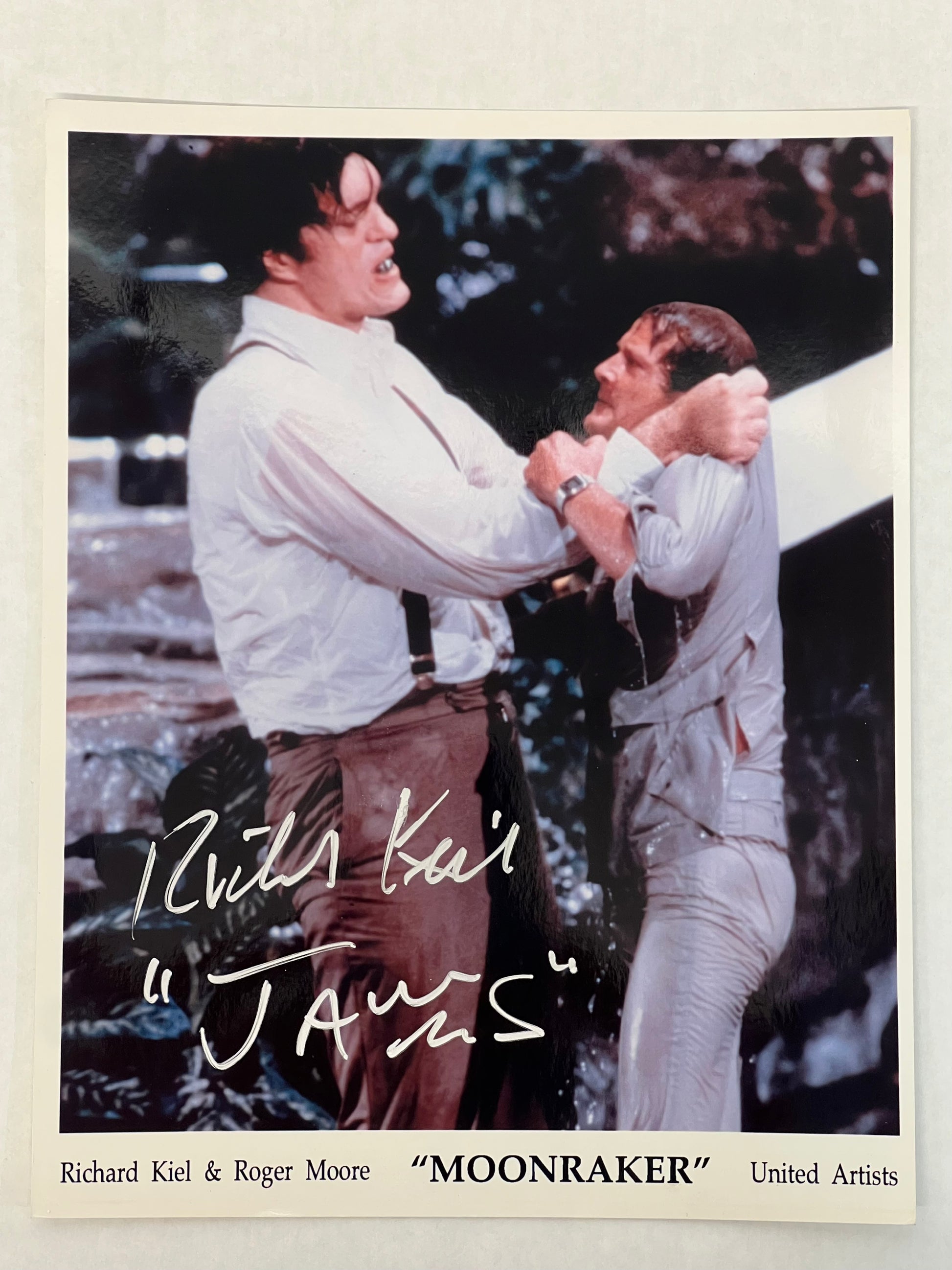 Richard Kiel, JAWS Signed 8x10" Moonraker Movie Prop Y'allywood Props