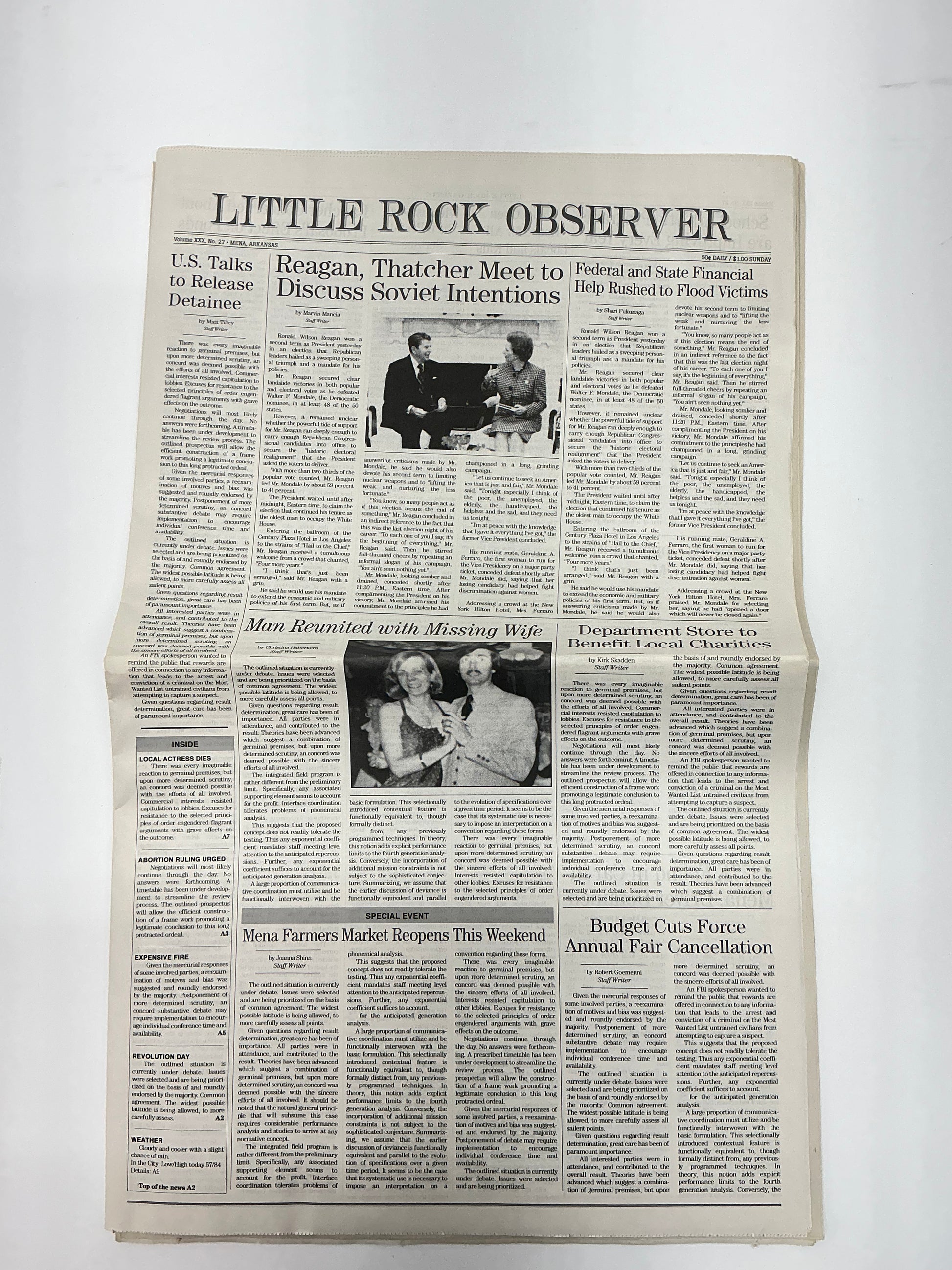 Reagan Newspapers American Made (2017) Movie Prop Y'allywood Props Big Newspaper
