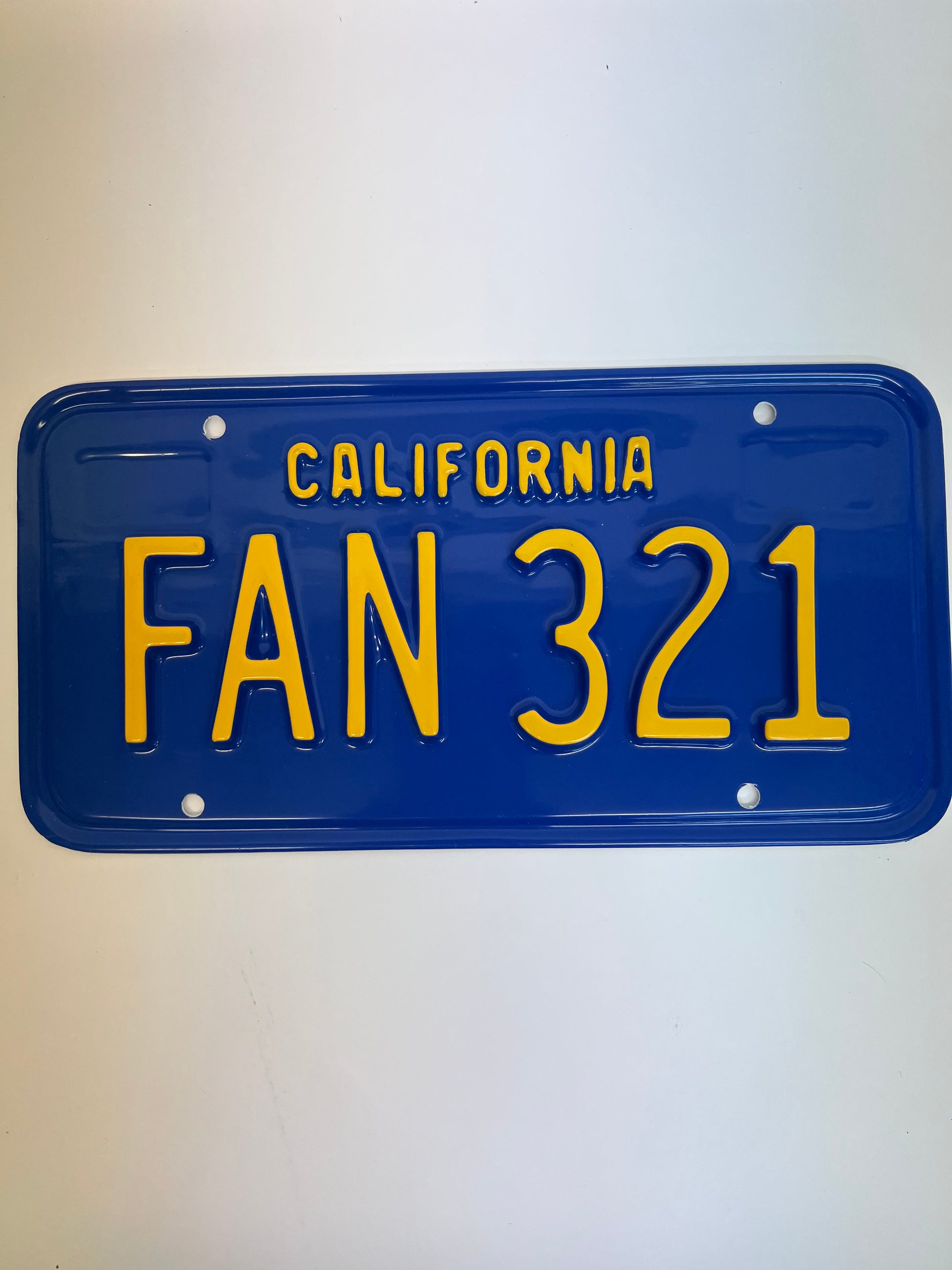 1979 License Plates S1E6 Cobra Kai Movie Prop Y'allywood Props FAN321 Front Plate Not Clearly Visible  