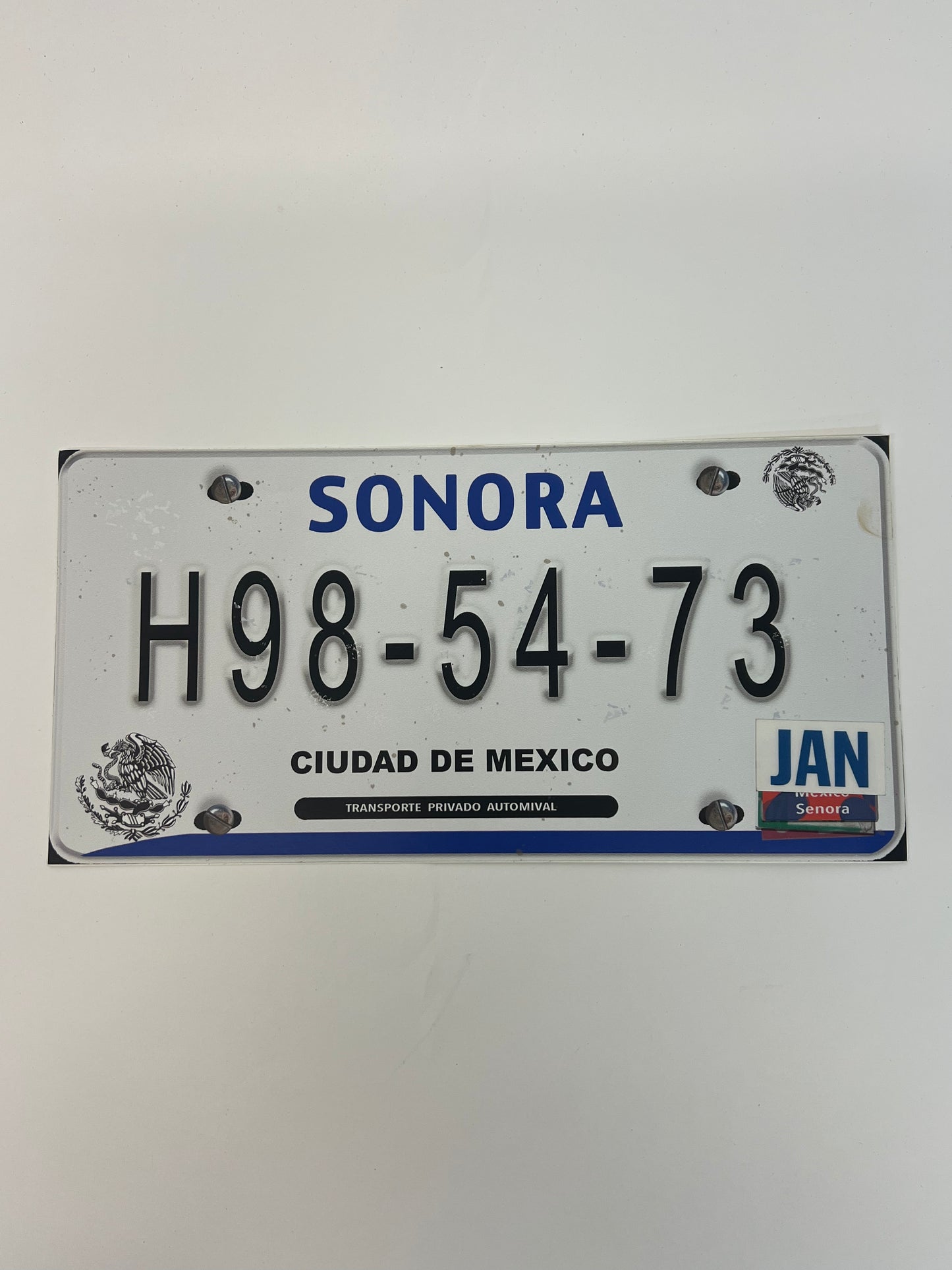 Mexican Car’s License Plate S5E1 Cobra Kai Movie Prop Y'allywood Props H98-54-73 JAN Sticker Only, No Plate  