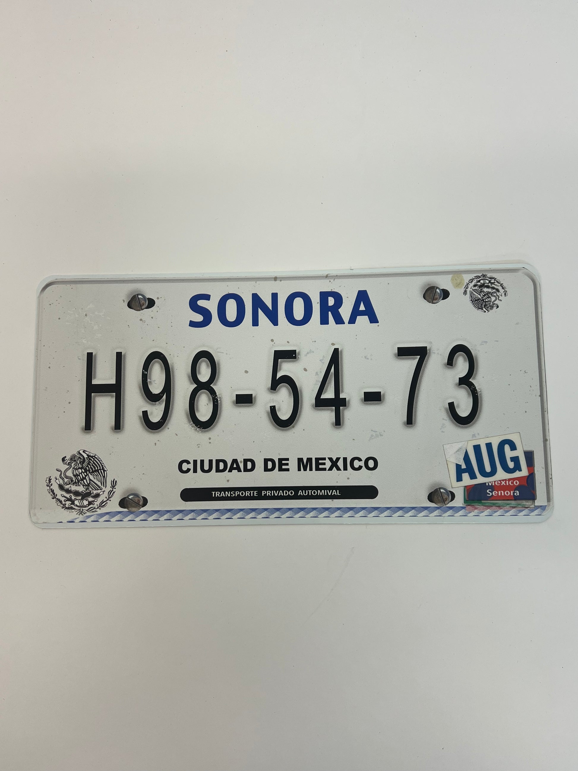 Mexican Car’s License Plate S5E1 Cobra Kai Movie Prop Y'allywood Props H98-54-73 w/AUG Not On Screen  