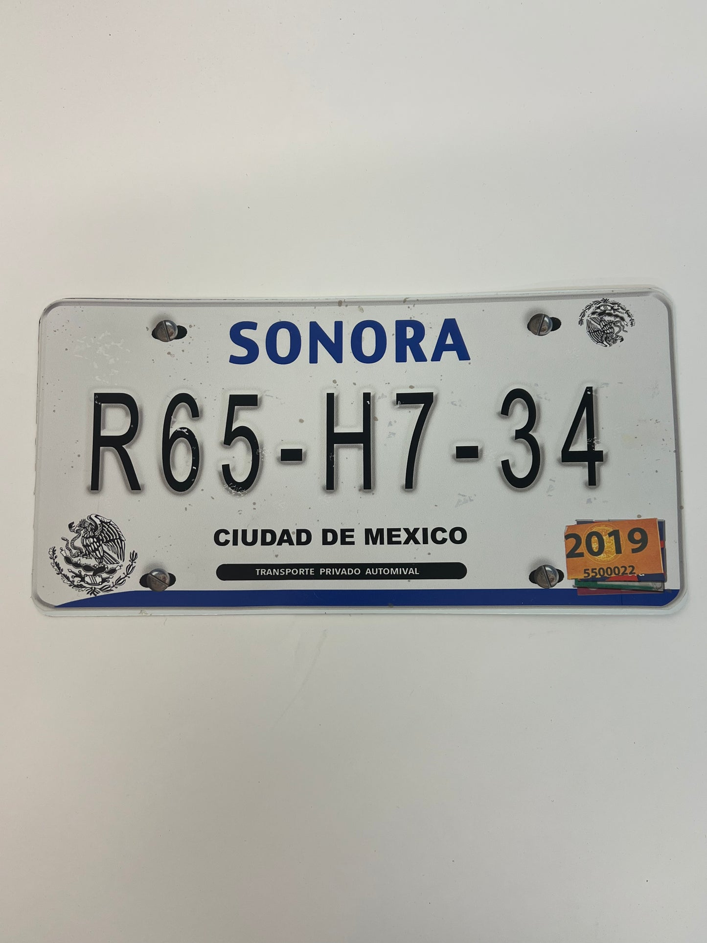 Mexican Car’s License Plate S5E1 Cobra Kai Movie Prop Y'allywood Props R65-H7-34 Rear Plate Blurry On Screen  