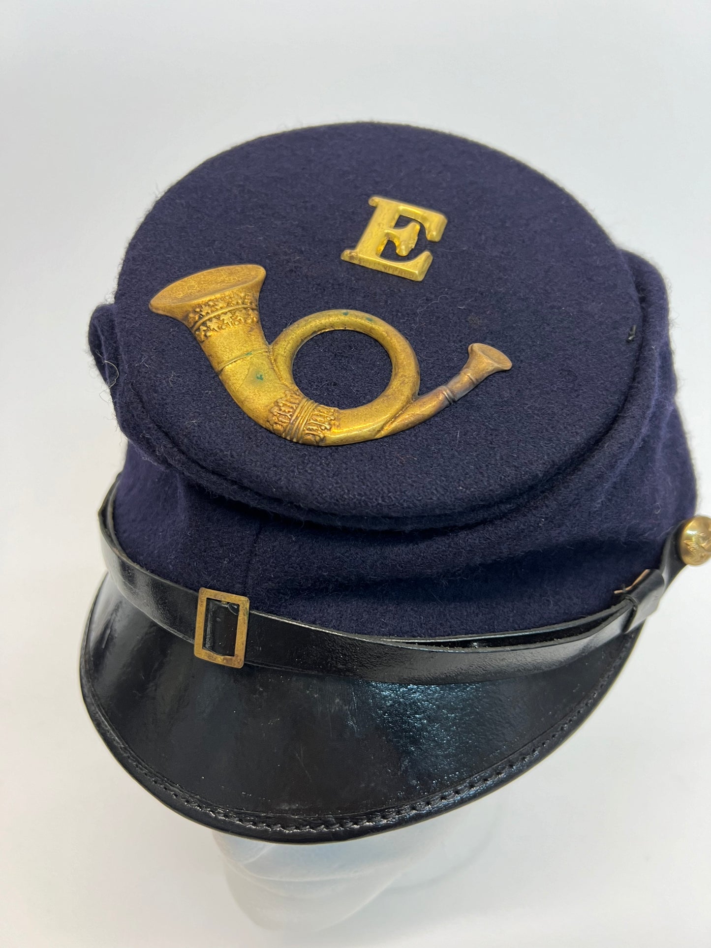 US Union Soldier Forage Cap "McDowell Brim" Emancipation Movie Prop Y'allywood Props Large Infantry Insignia w/ E Good Condition  